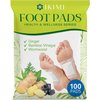 IKIMI Natural Herbal Foot Pads: Ginger Wormwood Bamboo Vinegar - Premium Foot Care - Relieves Stress and Fatigue - Improves Sleep and Supports Body Cleansing - 100 Pads (Pack of 1)