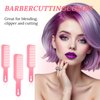 6Pcs Blending Combs for Barbers, Professional Haircutting Combs Pink Heat Resistant Comb Barber Comb Clipper Combs All Purpose Hair Stylist Combs 9 Inch for Clipper Cuts and Flattops, Salon & Home