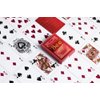 bee MetalLuxe™ Playing Cards - Red Foil Diamond Back, Standard Index