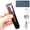 Round Top Foundation Brush, Premium Kabuki Makeup Brush for Liquid, Blending, Cream, Powder,Blush Buffing Stippling Face Makeup Tools (Black, B (Round Top))
