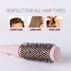 F3 Systems Magic Curling Dry Roll Hair Brush, Cut Drying Time, Professional Round Brush, Great Blowout, Medium Barrel, Quick Styling, Blowout Volume, Ionic Thermal Barrel, Volumizer, Wave Styler,Pink