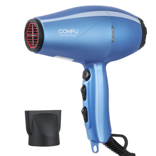 CONFU 1875W MuteDry Lightweight Hair Dryer, Professional Fast Drying Blow Dryer with 2 Speed / 3 ...