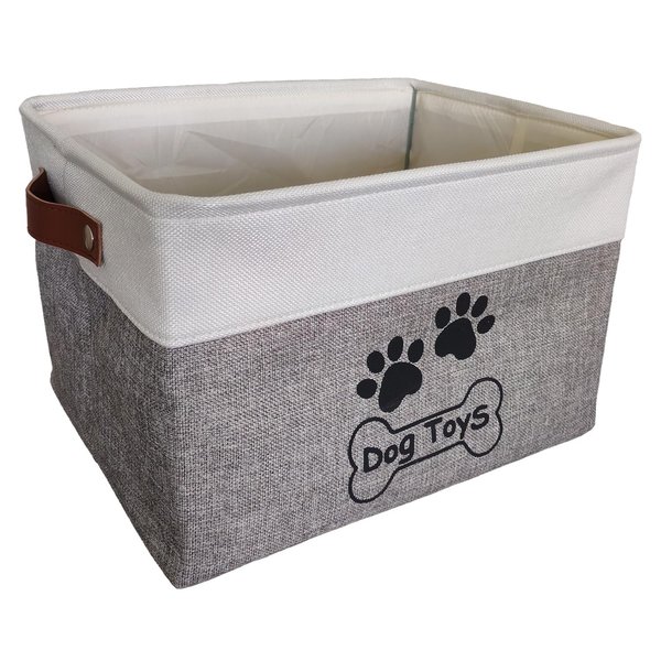 CPAKOWLGOO Dog Toy Basket Collapsible Dog Toy Box with Handles Foldable Dog Toy Bin for Pet Toys,Accessories