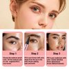3D Eyebrow Pencil, 4 Tip Microblading Eyebrow Pencil, 24 Hours Smudge Proof Brow Pen, Brow Pen Makeup Natural Fine Stroke, Waterproof Eyebrow Pencil for Women (Light Brown) -1 Pack