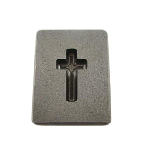 .75 oz Custom Cross Gold High Density Graphite Mold Silver Necklace 1-3/16"