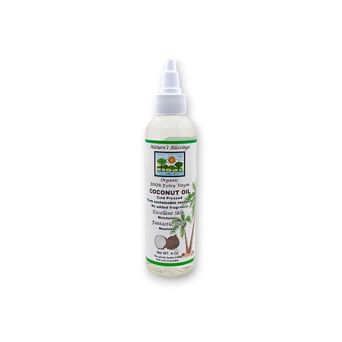 Nature's Blessings- 100% Extra Virgin Coconut Oil for Skin & Hair 4oz