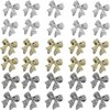 30pcs 3D Metal Bow Nail Charms for Acrylic Nails Alloy Nail Bows Gold Silver Gray Bow Knot Nail Art Charms Cute Bow Charms Kawaii Bow tie Nail Accessories Nail Jewels for Women Girls Manicure