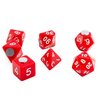Toy Vault Fridge Magnet Dice Set (7-Piece Set); Red Polyhedral Dice-Shaped Decorative Refrigerator Magnets