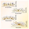 inSowni 4 Pieces Decorative Glitter Opal Rhinestone Pearl Gems Flower Bow French Barrettes Snap Hair Clips Gold Metal Automatic Spring Clips Hairpins Headpieces for Women Girls