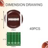40Pcs American Football Party Supplies include 20 plates, 20 napkins for the American Football Fans Birthday Party Decoration