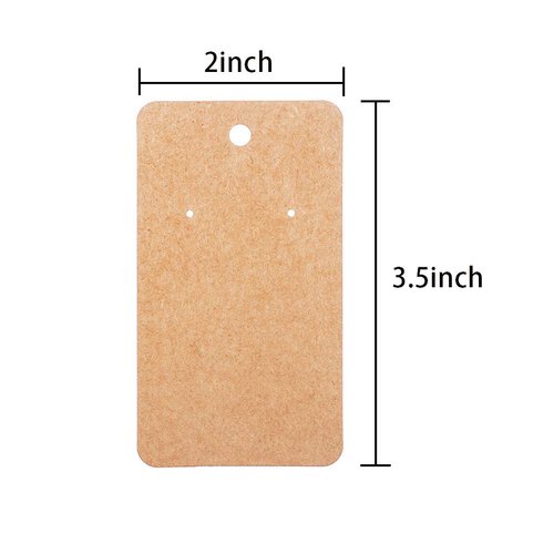 WeLiu Earring Card Holder 256 Pack Earring Display Cards Hanging Earring, Kraft Paper Tags for DIY Ear Studs and Earrings, 3.5 x 2 Inches (Brown)