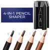 4-in-1 Plastic Duckbill-Shape Eyebrow Pencil Shaper - Eye Makeup Shaping Tool for Waterproof Peel Off Brow Pencils - Compact Cosmetic Shaper for Beginners & Professional