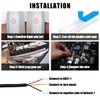 Car LED Strip Lights, 2Pcs 24 Inch Flexible LED Headlight Strips Dual Color White Turn Signal Yellow Lights Waterproof Car Daytime Running Light Strip for Truck SUV