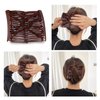 4 Pieces Stretchy Double Hair Clips: Adjustable Elastic Combs for Thick, Curly Hair - Majic Hair Accessories (Coffee and Black)