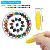 PATIKIL Washable Crayons, 36Pcs 36 Colors Easy to Grip Peanut Shape Crayon with Box for Art Craft Supplies Drawing Learning & Practice Festival Gift