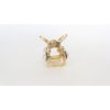 Generic Small shiny gold metal three stars hair claw clip with crystals