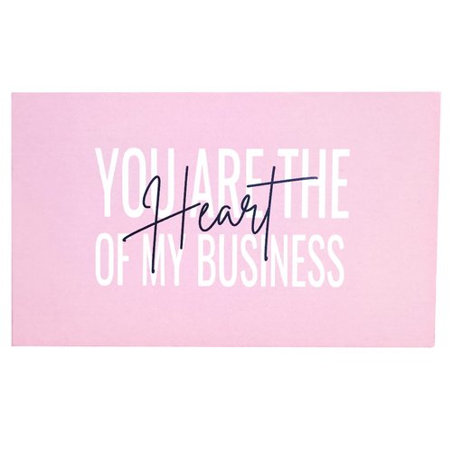 RXBC2011 Thank you cards you are the Heart of my business Cards Package Insert for online business Pack of 100 (100 CARD, PINK)