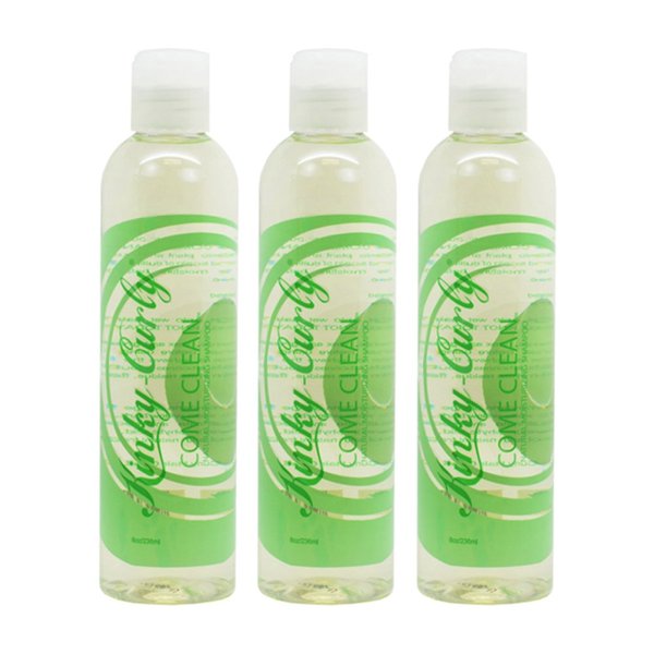 Kinky Curly Come Clean Natural Moisturizing Shampoo 8oz Pack of 3