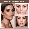 QIUFSSE Bronzer Stick Highlighter Stick Cream Contour Stick Makeup,2PCS Mineral Contour Kit with Contour Brush,Long Lasting & Smooth Highlighters Makeup Stick for Women-Medium