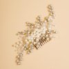 BERYUAN Wedding Ivory Crystal Rhinestone Hair Comb Pearls Crystal Rhinstone Headpiece Pearls Wedding Headband Silver Bride Hair Accessory for Brides (ivory)