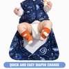 GUNTAIL Baby Sleep Sack 0-6 Months Baby Wearable Blanket 100% Rayon Cotton 2-Way Zipper Toddler Sleeping Sack，Comfy Soft Lightweight TOG 0.3（Galaxies）