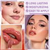QIUFSSE Hydrating Lip Glow Oil Korean Big Brush Head Tinted Lip Oil Plumping Lip Gloss for Women,Non-Sticky Nourishing Lip Plumper for Lip Care and Dry Lips - 03 Cinnamon Red