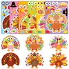 Joy Bang Thanksgiving Stickers for Kids, 30 Sheets Make a Turkey Face Stickers, Thanksgiving Crafts for Kids, Turkey Stickers, Thanksgiving Friendsgiving Activities Party Favors Supplies Gifts