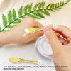 UPIQNG 6Pcs Mini Eye Roller Plastic Eye Cream Massager Sticks Makeup Spatula Scoop Dark Circle Remover Beauty Cosmetic Tool for Skin Care,Golden