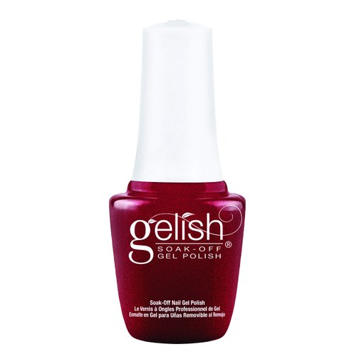 Gelish MINI Wonder Woman Soak-Off Gel Polish, Metallic Red Gel Nail Polish, Metallic Red Nail Colors, Red Gel Polish, 0.3 oz.