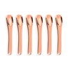 KOIBITO 6 Pack Metal Makeup Spatula, Mini Skin Care Product Aplicator, Metal Spoon, Beauty Scoop for Facial Cosmetic(Rose Gold)