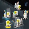 Mini Building Blocks Toy Set Micro Bricks Building Sets DIY Puzzle Set Multi-functional Astronaut Pen-holders with Tool Kit for Kids Age 8+ Educational DIY Gift for Boys and Girls(Meditating Spaceman)