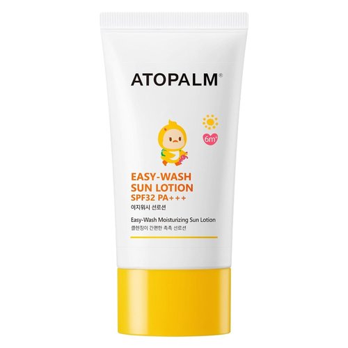 Easy-Wash Sun Lotion SPF32 PA+++ 60ml 2.0 fl oz, Non-Sticky Moisturizing Sun Lotion Easy To Wash Off, MLE Korean Mineral Sunscreen