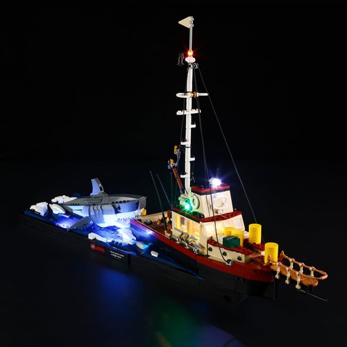 YEABRICKS LED Light for 21350 Ideas Jaws Building Blocks Model (Building Set NOT Included)