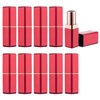 Allwon 10Pcs Red Empty Lipstick Tubes DIY Lip Balm Container (Square Tube)