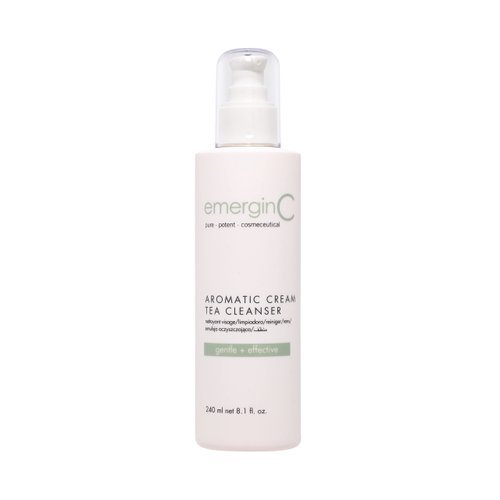 emerginC Aromatic Cream Tea Cleanser - Soothing Gentle Face Wash with Green Tea, Chamomile + Rose...