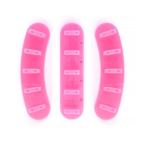 Rolabling 3pcs False Nail Art Tips Practice Display Stand Tool with 10 pcs False Nail Tips for Gel Nail Polish DIY Nail Training Tools (Rose) (display stand)