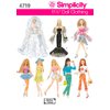 Simplicity 4719 Doll Fancy Clothing Sewing Pattern for Girls by Andrea Schewe, Size 11.5''