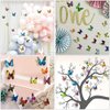 Heansun 80 PCS 3D Butterfly Wall Decor, 4 Styles Butterfly Wall Decals Removable Mural Stickers Butterfly Decorations for Home Room Bedroom Nursery Decor