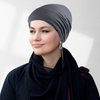 SHEHARUHI 3PCS Women's Elasticized Bandana Hat Women Under Scarf Hat Hijab Cap Bandana Hat with Adjustable Elastic Strap
