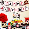 Ushinemi Casino Theme Party Decorations Poker Night Happy Birthday Banner With Glitter Las Vegas Casino Cake Decorations Poker Cake Topper Casino Party Supplies