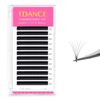 TDANCE Cashmere Easy Fan Lash Extensions Matte Black Self Fanning Volume Lash Extensions 0.05mm D Curl 16mm Single Length Mega Volume Eyelash Extensions(0.05-D,16mm)