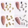 WOKOTO 120pcs 3d Rose Nail Charms Metal Nail Flowers Charms 3d Flowers For Nails Jewelry For Acrylic Nails Gold Silver Rose For Nail Art 3d Flower Charms Nail Jewels For Women Girls Nail 3d Charms