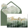 AnyDesign 50 Pack Green Forest Baby Shower Thank You Cards with Envelopes and Stickers Gold Foil Watercolor Nature Thank You Blank Note Cards for Wedding Birthday Bridal Shower Baby Shower, 4 x 6 Inch