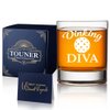 TOUNER Dinking Diva Old Fashioned Whiskey Glass, Pickleball Gift for Women Mom Grandma Pickleball Lover, Retirement Gifts for Boss Team Leader, Mother's Day Gift, Thanksgiving Christmas Gifts