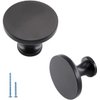 homdiy Cabinet Knobs Black Drawer Knobs Modern Cabinet Door Knobs 5Pack- HDLS9189BK Modern Drawer Dresser Knobs Single Hole Cupboard Knobs Round Knobs for Kitchen Cabinets