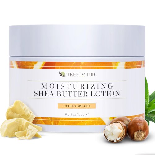 Tree to Tub Shea Body Butter for Dry, Extremely Dry, Sensitive Skin - Moisturizing Body Cream for...
