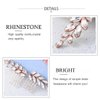 Catery Bride Wedding Hair Comb Rhinestones Braid Headpieces Bridal Hair Accessories for Women and Girls Pack of 2 (Rose Gold)