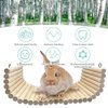 Hamiledyi Wooden Ladder Bridge Hamster Suspension Bridge Hamster Hammock Hamster Hanging Toy Small Animal Hammock Swing Small Animal Chew Toys Cage Accessories for Small Rabbit Chinchilla Guinea Pig