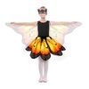 Sunlisky Kids Butterfly Wings Costume for Girls Fairy-Wings Toddler Dress Up Play Costumes Butterfly Skirt Set Mask Party Favors Gifts(Orange+skirt sets)