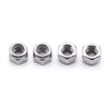 1/4-20 Nylon Insert Hex Lock Nuts Stainless Locknuts, Hex Drive, Bright Finish, 304 Stainless Steel 18-8 SS, Coarse Thread, 25 of Pack